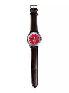 Tampa Bay Buccaneers Sports Watch Sparo BROWN Leather Band Classic NFL Merch